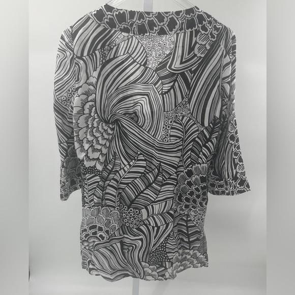 Trina Turk Cotton and Silk Sheer Tunic - Size Medium - Picture 2 of 12